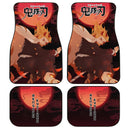 Demon Slayers Car Floor Mats Rengoku Kimetsu no Yaiba Car Accessories Nearkii