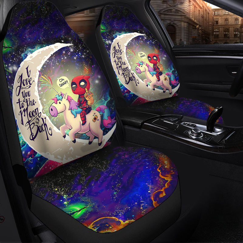 Deadpool Unicorn Love You To The Moon Galaxy Car Seat Covers Nearkii