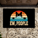 Black Cat Ew Peole Doormat Home Decor Nearkii
