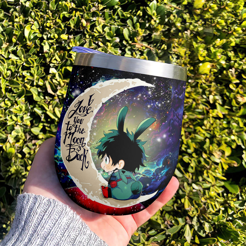 Deku My Hero Academia Anime Love You To Moon And Back Premium Wine Tumbler Nearkii