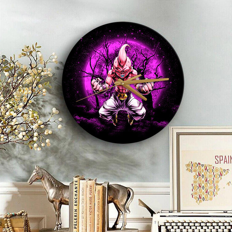 Kid Buu Dragon Ball Moonlight Wood Wall Clock Nearkii