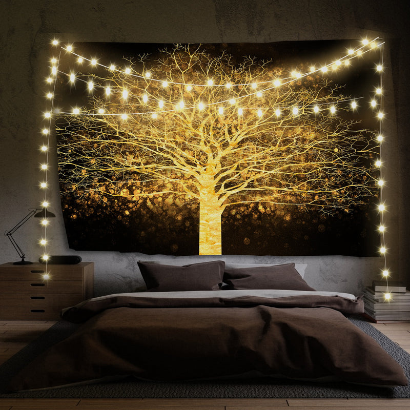 Yellow Light Tree Tapestry Room Decor Nearkii