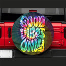 Good Vibes Only Car Spare Tire Cover Gift For Campers Nearkii
