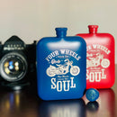 Blue Wheels Soul Hip Flask Nearkii