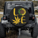 Hippie Flower, Sunflower Cat Car Spare Tire Cover Gift For Campers Nearkii