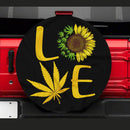 Hippie Flower, Sunflower Cat Car Spare Tire Cover Gift For Campers Nearkii