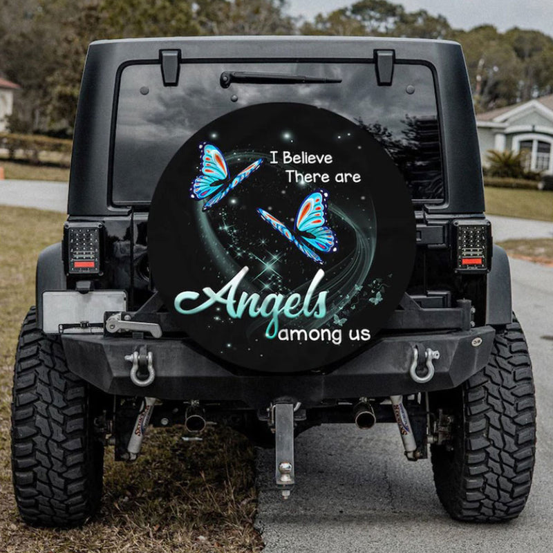 I Believe There Are Angels Car Spare Tire Cover Gift For Campers Nearkii