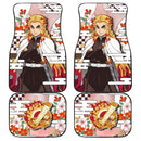 Senjuro Rengoku Car Floor Mats Custom Demon Slayer Anime Car Accessories Nearkii