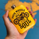 Yellow Four Weels Adventure Hip Flask