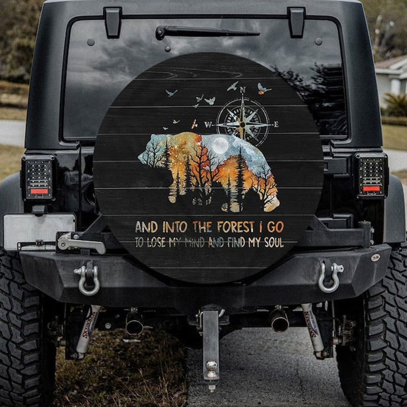 Into The Forest I Go To Lose Car Spare Tire Cover Gift For Campers Nearkii
