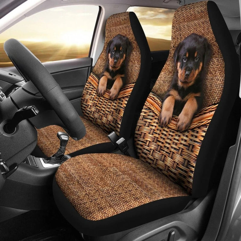 Rottweiler Puppy Cute Custom Car Seat Covers Nearkii