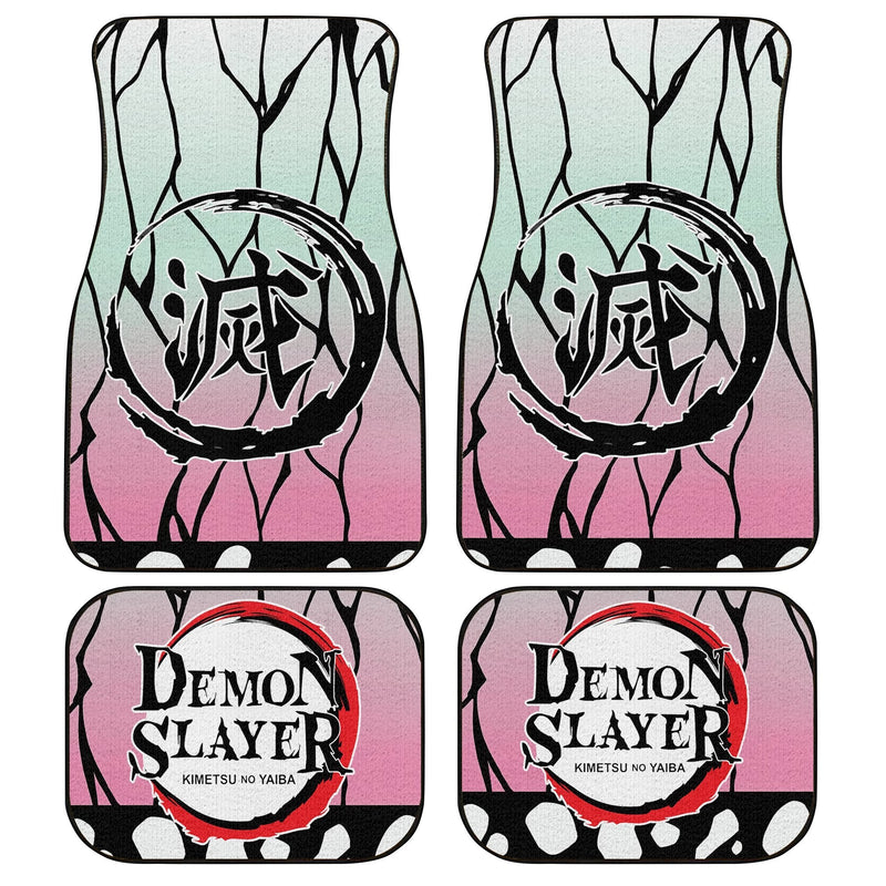 Demon Slayers Car Floor Mats Shinobu Kocho Pattern Kimetsu no Yaiba Car Accessories Nearkii