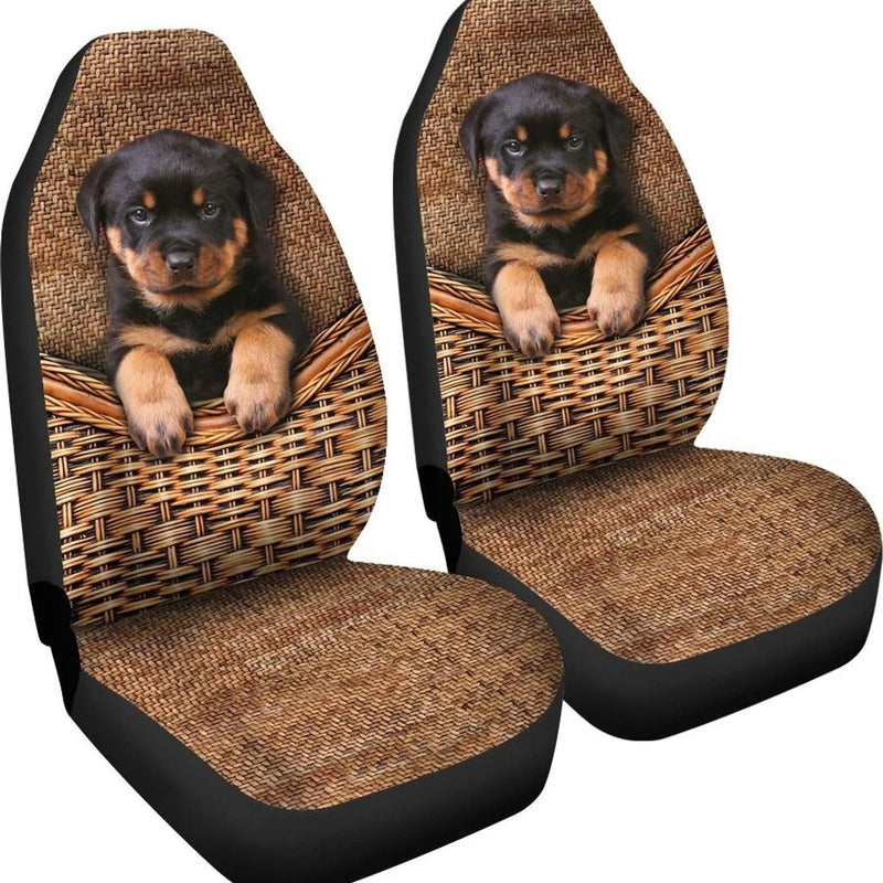 Rottweiler Puppy Cute Custom Car Seat Covers Nearkii