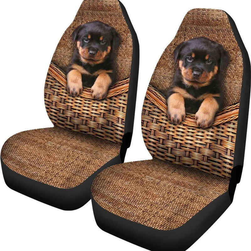 Rottweiler Puppy Cute Custom Car Seat Covers Nearkii