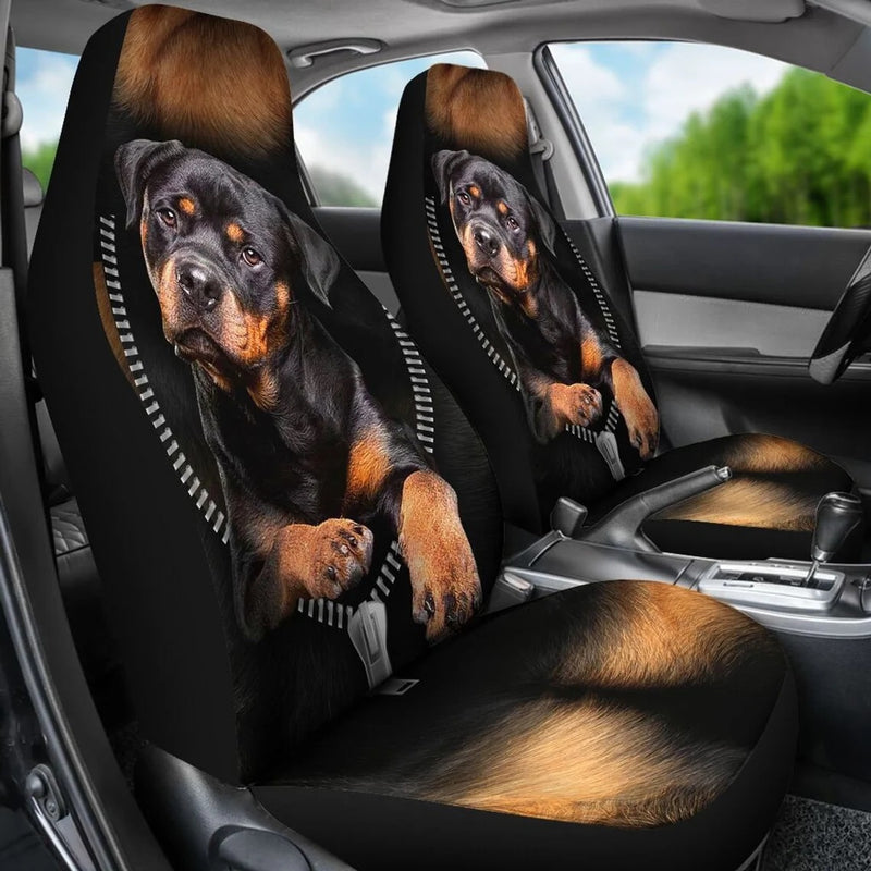 Rottweiler Zipper Custom Car Seat Covers Nearkii