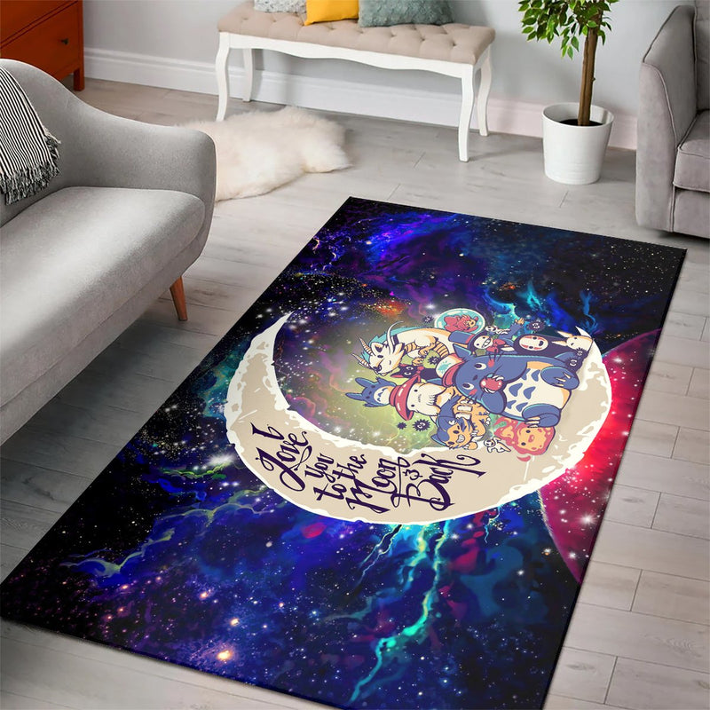 Ghibli Character Love You To The Moon Galaxy Carpet Rug Home Room Decor Nearkii