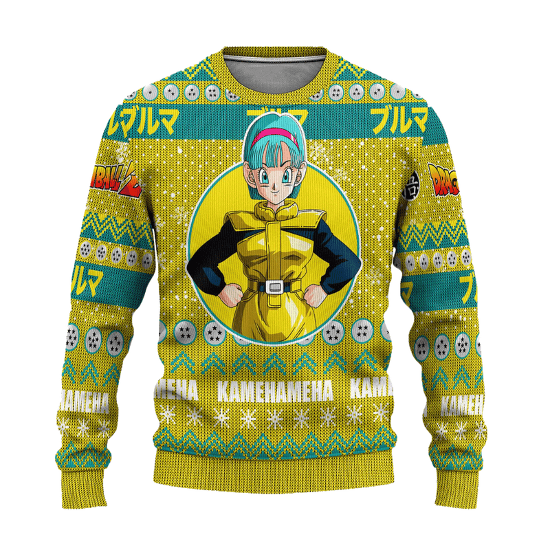 Bulma Anime Ugly Christmas Sweater Dragon Ball Z Xmas Gift Nearkii