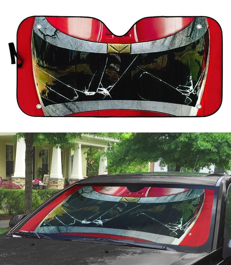 Power Rangers In Space Red Ranger Custom Car Auto Sunshade Windshield Accessories Decor Gift Nearkii