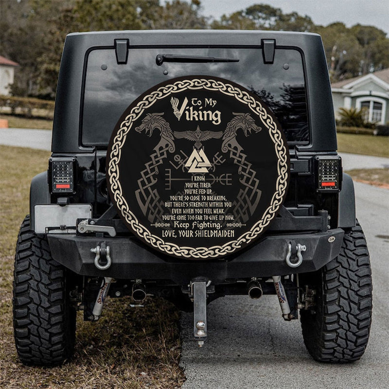 To My Viking Car Spare Tire Cover Gift For Campers Nearkii