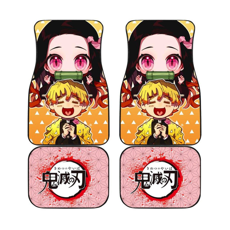 Zenitsu and Nezuko Car Floor Mats Demon Slayers Car Mats Anime Car Accessories Nearkii