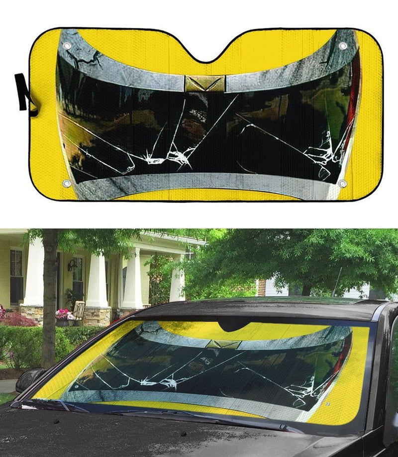 Power Rangers In Space Yellow Ranger Custom Car Auto Sunshade Windshield Accessories Decor Gift Nearkii