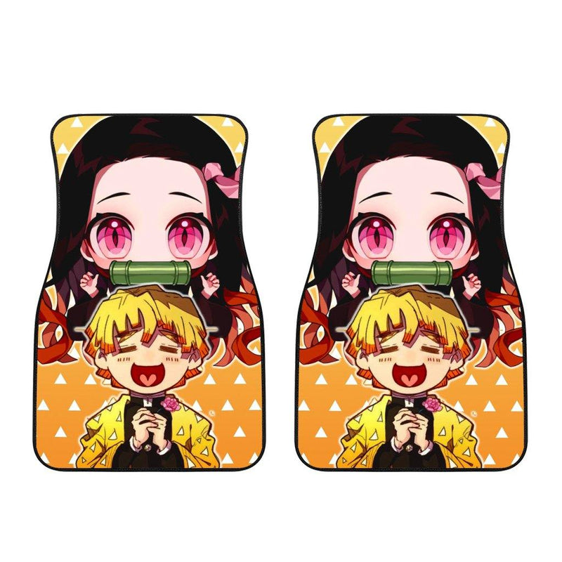 Zenitsu and Nezuko Car Floor Mats Demon Slayers Car Mats Anime Car Accessories Nearkii