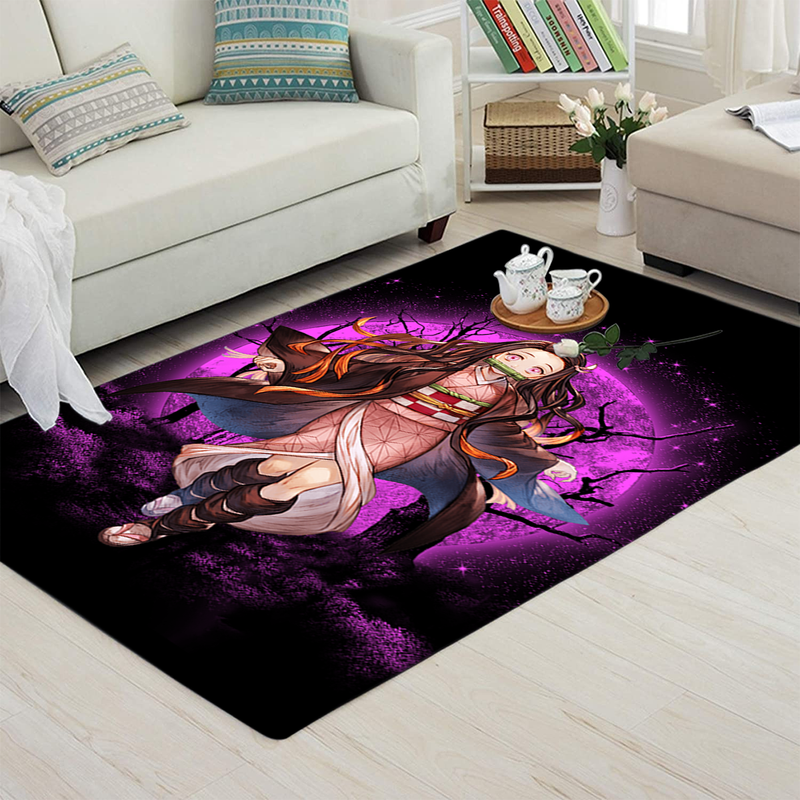 Nezuko Moonlight Area Carpet Rug Home Decor Bedroom Living Room Decor Nearkii