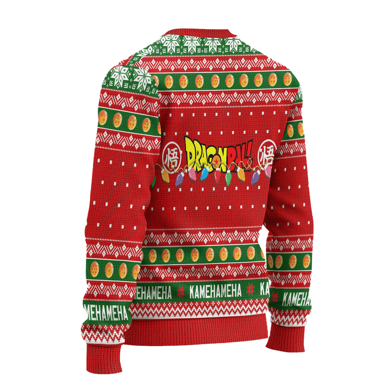 Dragon Ball Anime Ugly Christmas Sweater Red Characters Xmas Gift