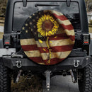 You Are My Sunshine Sunflower, Skull American Custom Car Spare Tire Cover Gift For Campers Nearkii