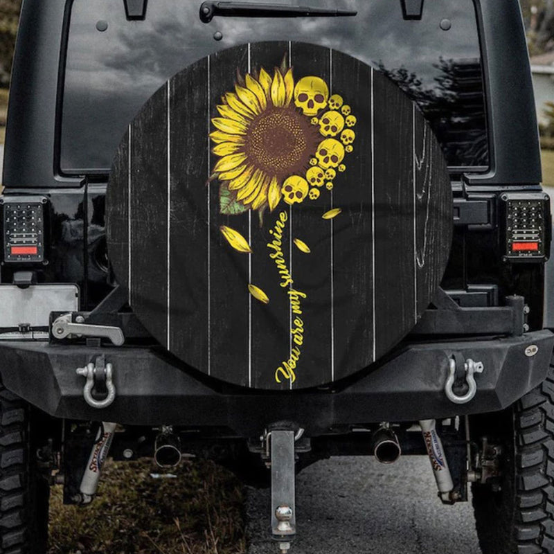 You Are My Sunshine Sunflower Car Spare Tire Cover Gift For Campers Nearkii