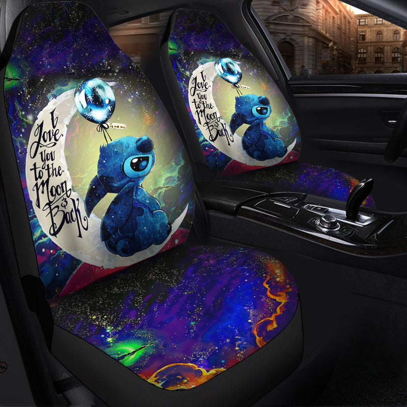 Stitch Love You To The Moon Galaxy Car Seat Covers Nearkii