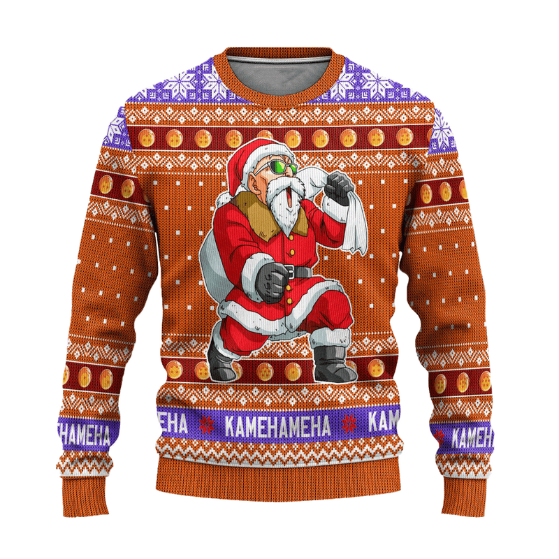 Master Roshi Dragon Ball Anime Ugly Christmas Sweater Xmas Gift Nearkii
