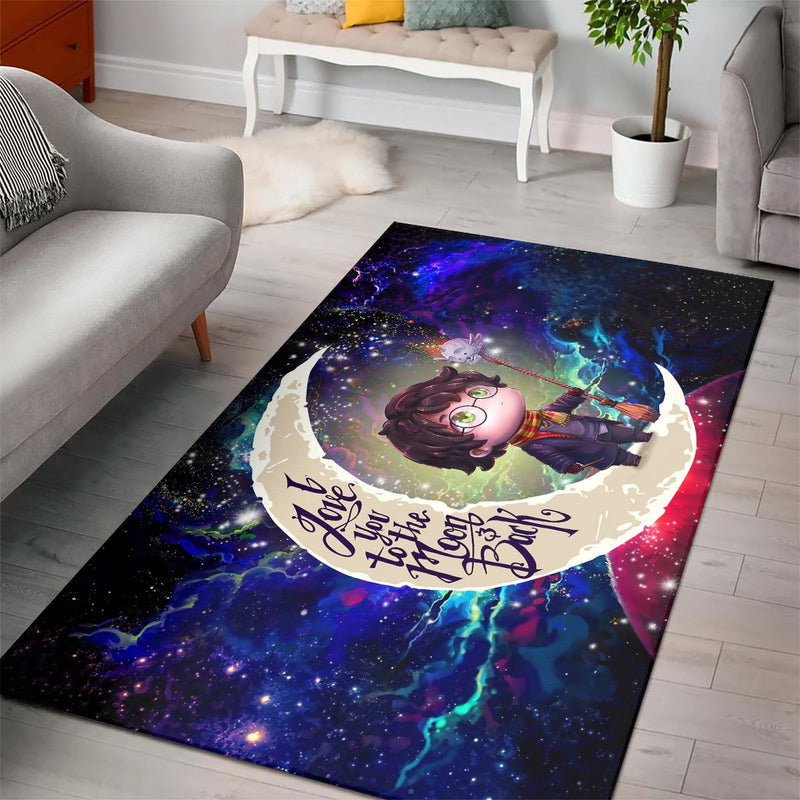 Harry Potter Chibi Love You To The Moon Galaxy Carpet Rug Home Room Decor Nearkii