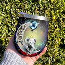 Elephant Love You To Moon And Back Premium Wine Tumbler Nearkii