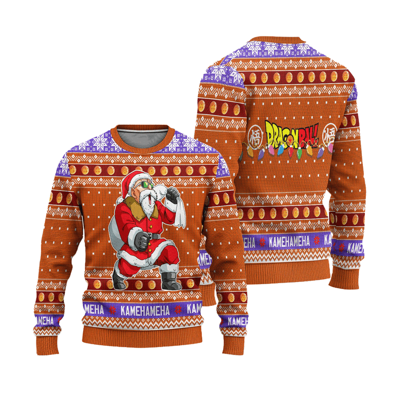 Master Roshi Dragon Ball Anime Ugly Christmas Sweater Xmas Gift Nearkii