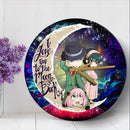 Spy X Family Love You To The Moon Galaxy Wood Wall Clock Nearkii