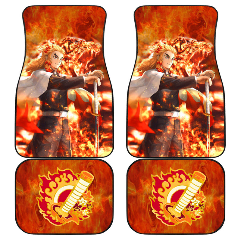 Rengoku vs Gyuu Tomioka Car Floor Mats Demon Slayer Anime Car Accessories Nearkii