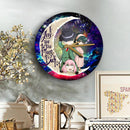 Spy X Family Love You To The Moon Galaxy Wood Wall Clock Nearkii