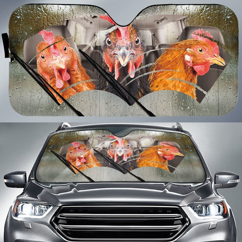 Rainy Driving Chickens Car Auto Sunshades Nearkii