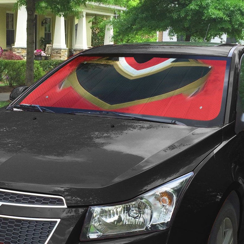 Power Rangers Megaforce Red Ranger Helmet Custom Car Auto Sunshade Windshield Accessories Decor Gift Nearkii