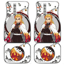 Demon Slayer Style Car Floor Mats Kyojuro Rengoku Japanese Car Accessories Nearkii