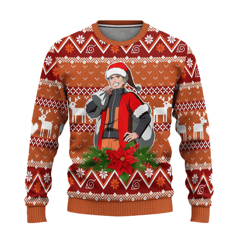 Naruto Uzumaki Ugly Christmas Sweater Custom Naruto Anime Xmas Gift Nearkii