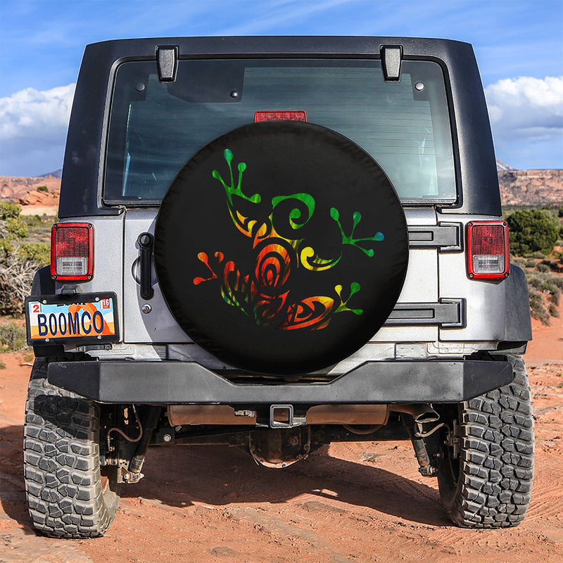 Color Frog Car Spare Tire Covers Gift For Campers Nearkii