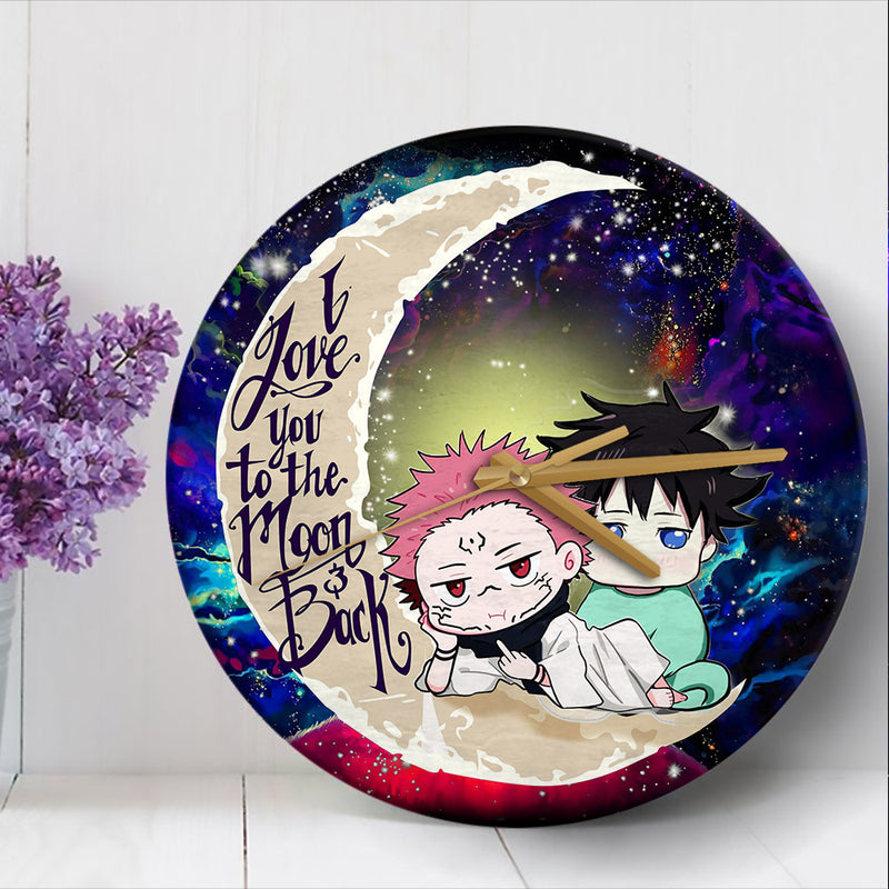 Jujutsu Kaisen Gojo Sukuna Love You To The Moon Galaxy Wood Wall Clock Nearkii