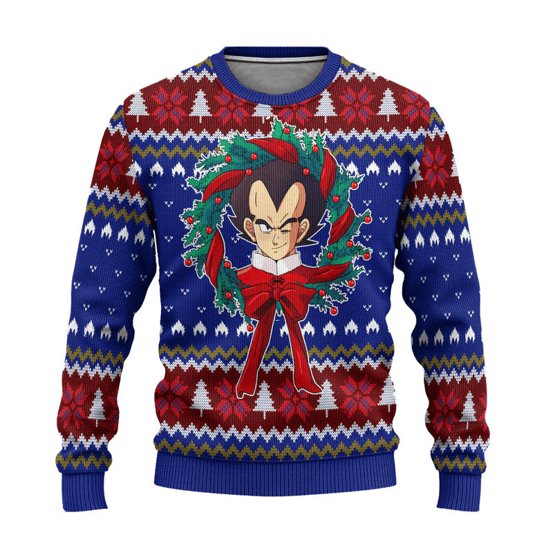 Vegeta Dragon Ball Z Anime Ugly Christmas Sweater Xmas Gift Nearkii