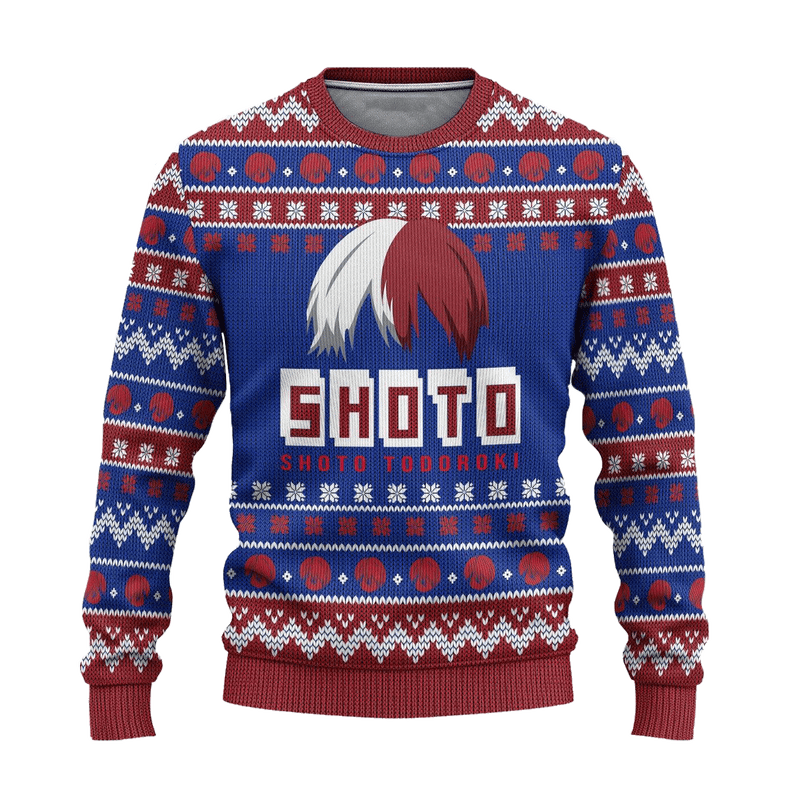 Todoroki My Hero Academia Anime Ugly Christmas Sweater Xmas Gift Nearkii