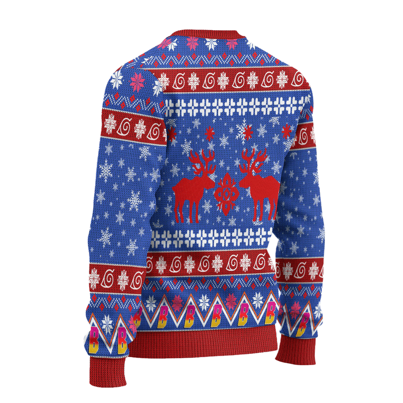 Boruto Anime Ugly Christmas Sweater Custom Blue Xmas Gift Nearkii