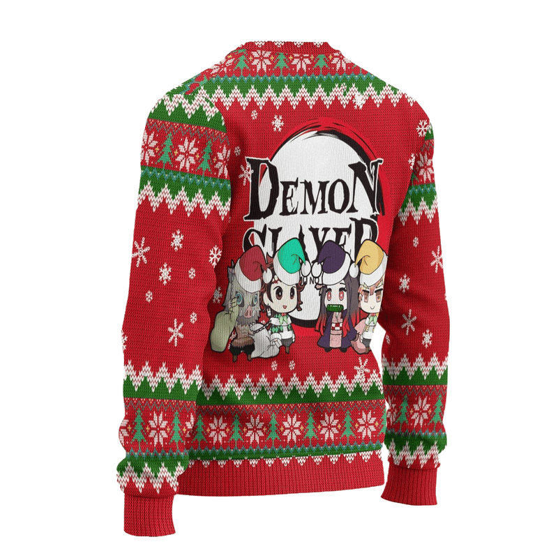 Demon Slayer Anime Ugly Christmas Sweater Red Xmas Gift Nearkii