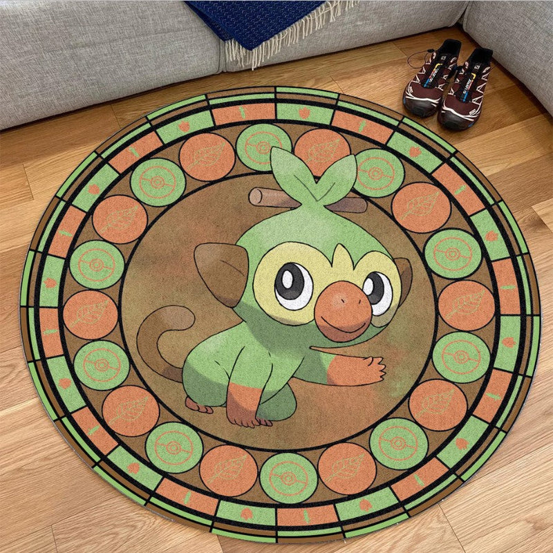 Pokemon Grooky Round Carpet Rug Bedroom Livingroom Home Decor Nearkii