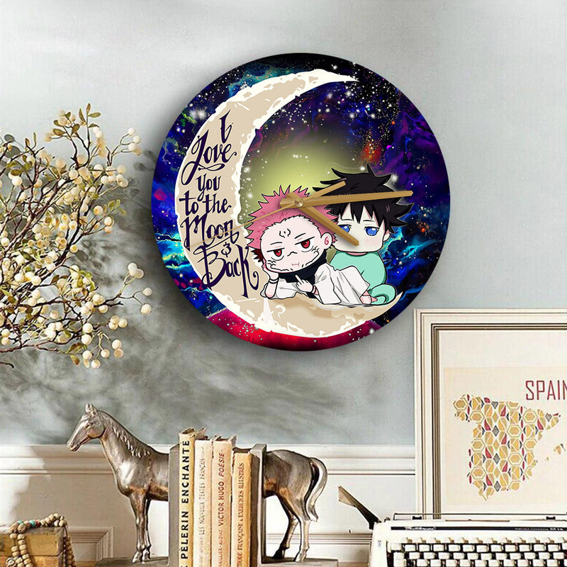 Jujutsu Kaisen Gojo Sukuna Love You To The Moon Galaxy Wood Wall Clock Nearkii